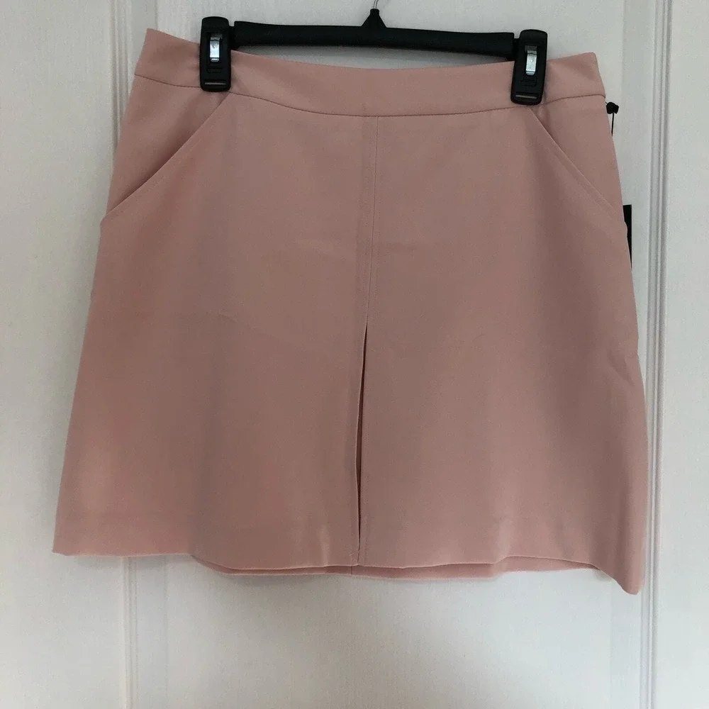 Tommy Hilfiger TH Flex Pink Mini‎ Skirt H31SA346 Career Stretch Pockets Size 8